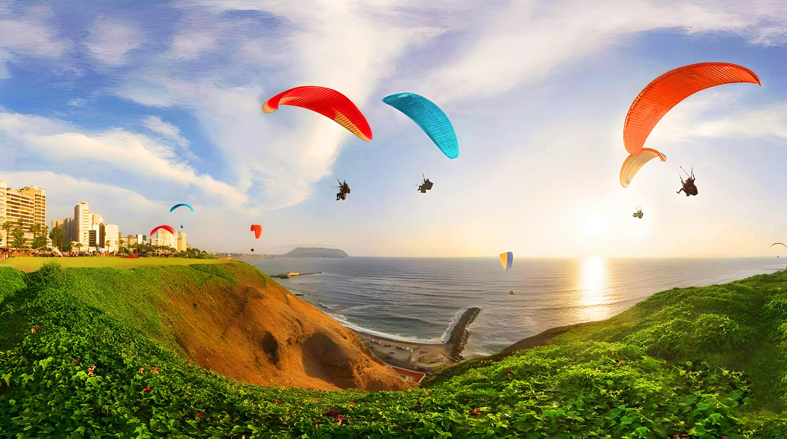 Saltar en parapente  en la Costa Verde